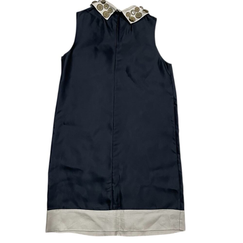 KATE SPADE Size 2 Harlow Jeweled Peter Pan Collar Sleeveless Shift Dress *READ* - Picture 2 of 9